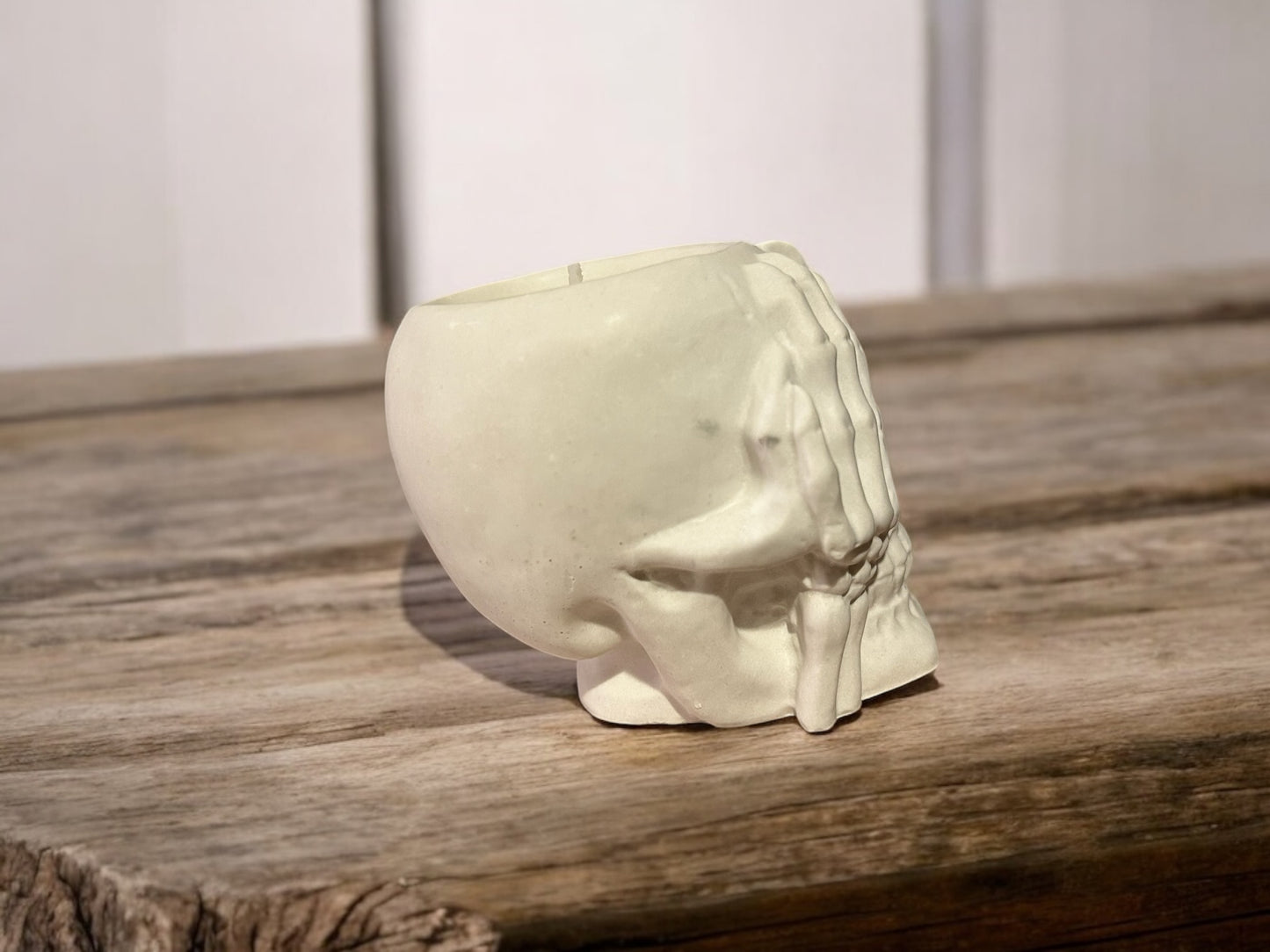 Totenkopf 3er Set als Behälter Kerzen oder kleiner Blumentopf usw.