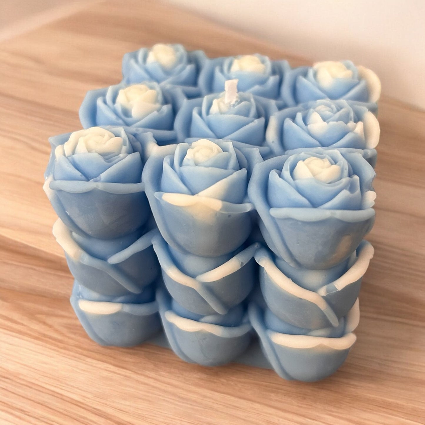 Rosen Quadrat Würfel Kerze