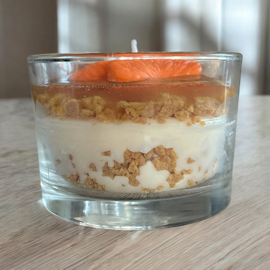 Mandarinen Crunchie Dessert Kerze