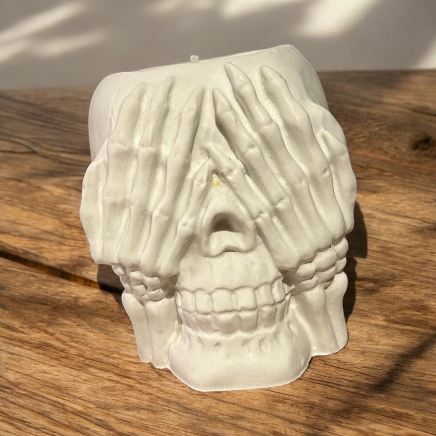 Totenkopf 3er Set als Behälter Kerzen oder kleiner Blumentopf usw.